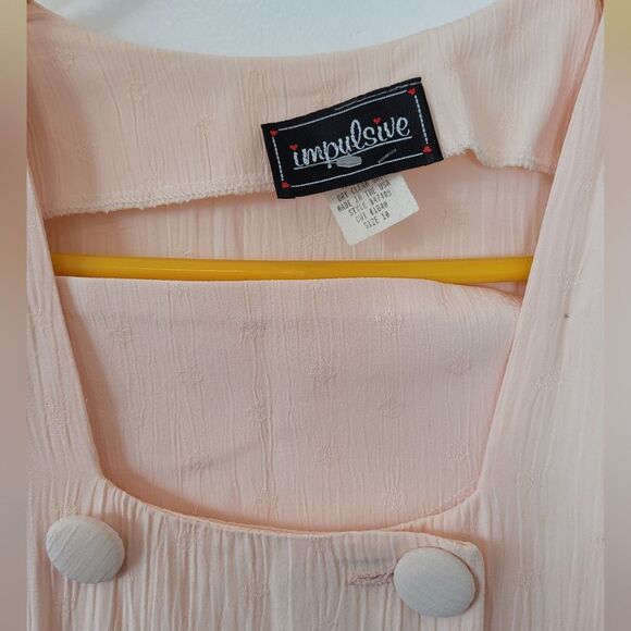 Vintage 80s Dressing Gown Dress Pioneer Pilgrim Polygamist Pink Retro Impulsive - Picture 3 of 11